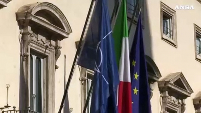 Nato, il segretario generale Mark Rutte a Palazzo Chigi per l'incontro con Meloni