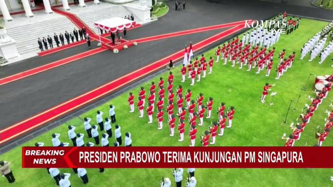 Momen Presiden Prabowo Subianto Terima Kunjungan PM Singapura Lawrence Wong di Istana Merdeka