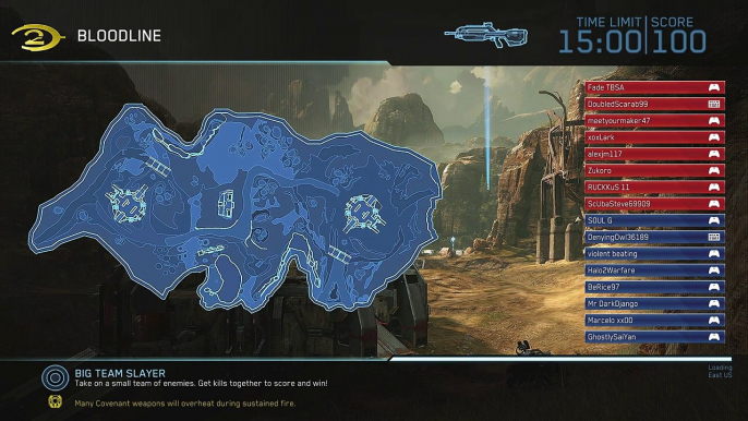 Halo 2 Anniversary Big Team - Big Team Slayer on Bloodline Multiplayer Gameplay