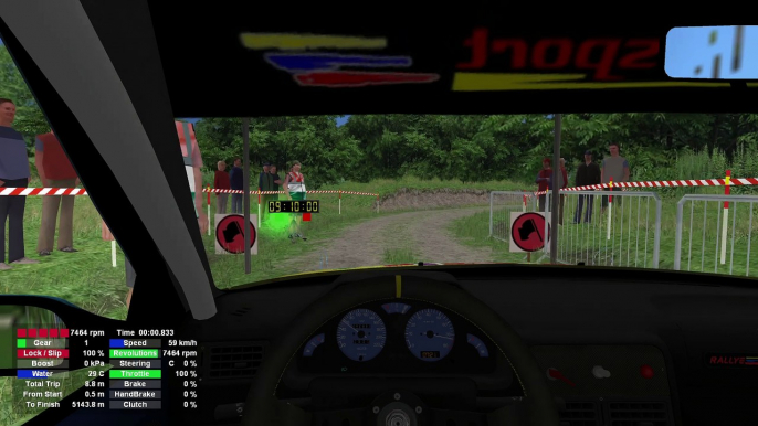 Richard Burns Rally FWD: PTD Rallysprint, in a Peugeot 106 Rallye S20 GrpA (XBox Controller)