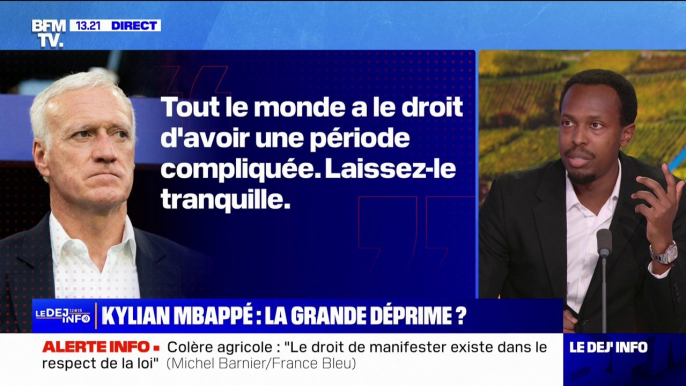 Équipe de France de football: "Kylian Mbappé est dans une période compliquée, je suis derrière lui", explique Didier Deschamps