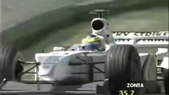 F1 – Ricardo Zonta (BAR Honda V10) lap in qualifying – San Marino 2000