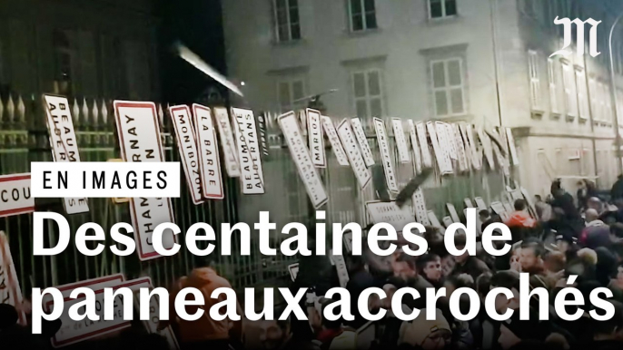 Colère des agriculteurs : des centaines de panneaux déposés devant des préfectures