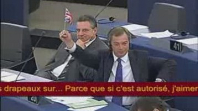 Un moment réjouissant au parlement Européen - Nigel Farage