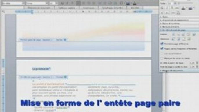 Word2008 - Création d'entêtes et pieds de page