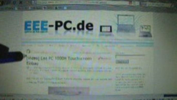 Eee PC 1000H Touchscreen - Websurfing